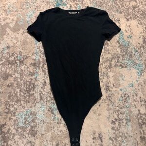 Abercrombie short sleeve black body suit